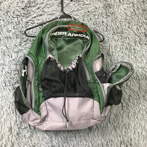 Under Armour Sports Backpack Green Black Zipper Pockets Padded Back & Straps